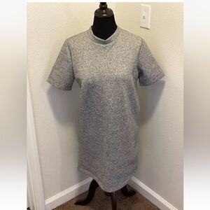 2 FOR $20 GRAY MINI OVERSIZED SWEATSHIRT DRESS SHORT SLEEVE UNBRANDED SCUBA M